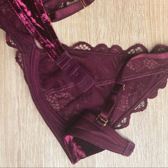 Sam Edelman Lace & Velvet Bralette - Picture 5 of 6